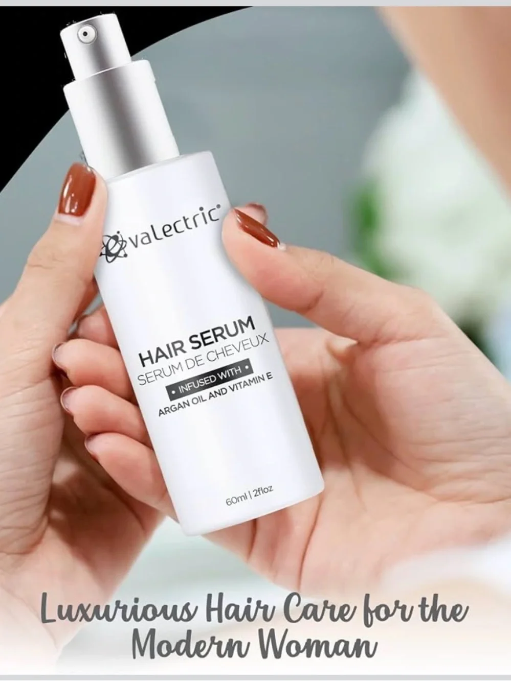 Valectric Hair Serum in White – Argan Oil & Vitamin E (538)